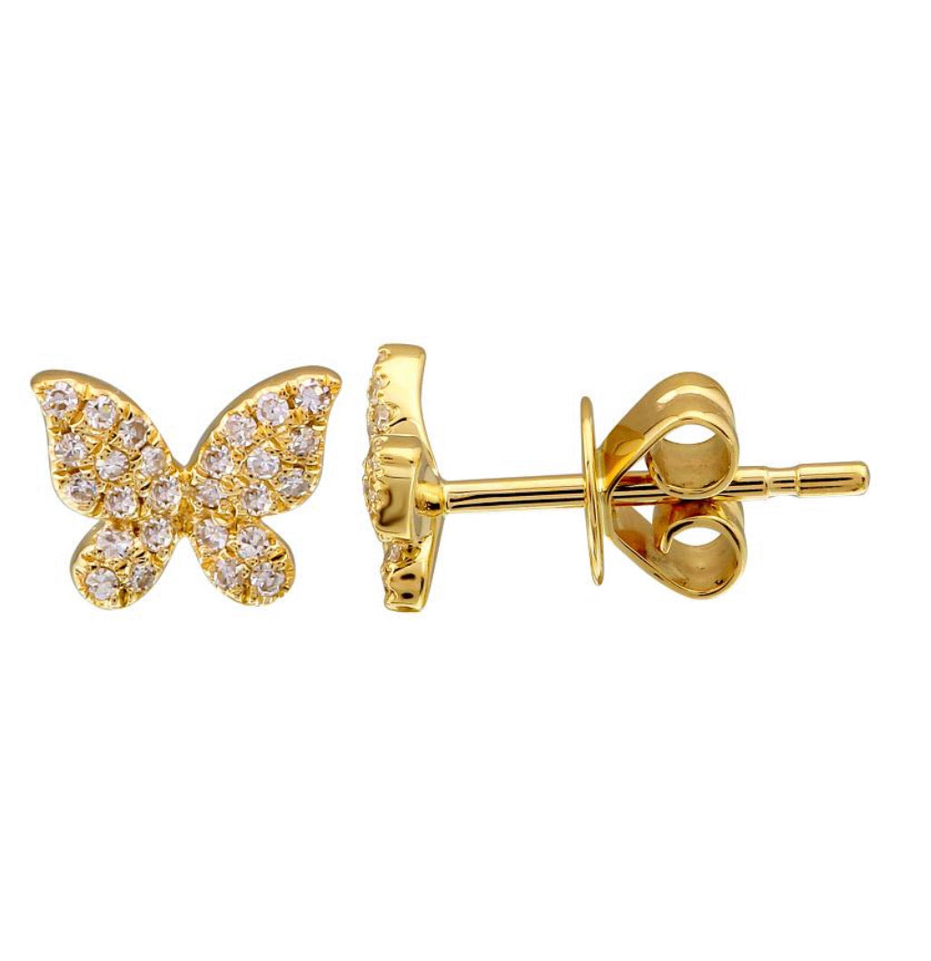 Pavé Butterfly Studs