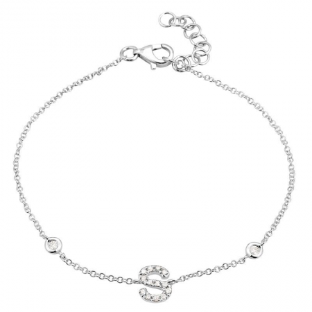 Mini Diamond Initial Bracelet