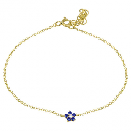 Petite Gemstone Flower Bracelets