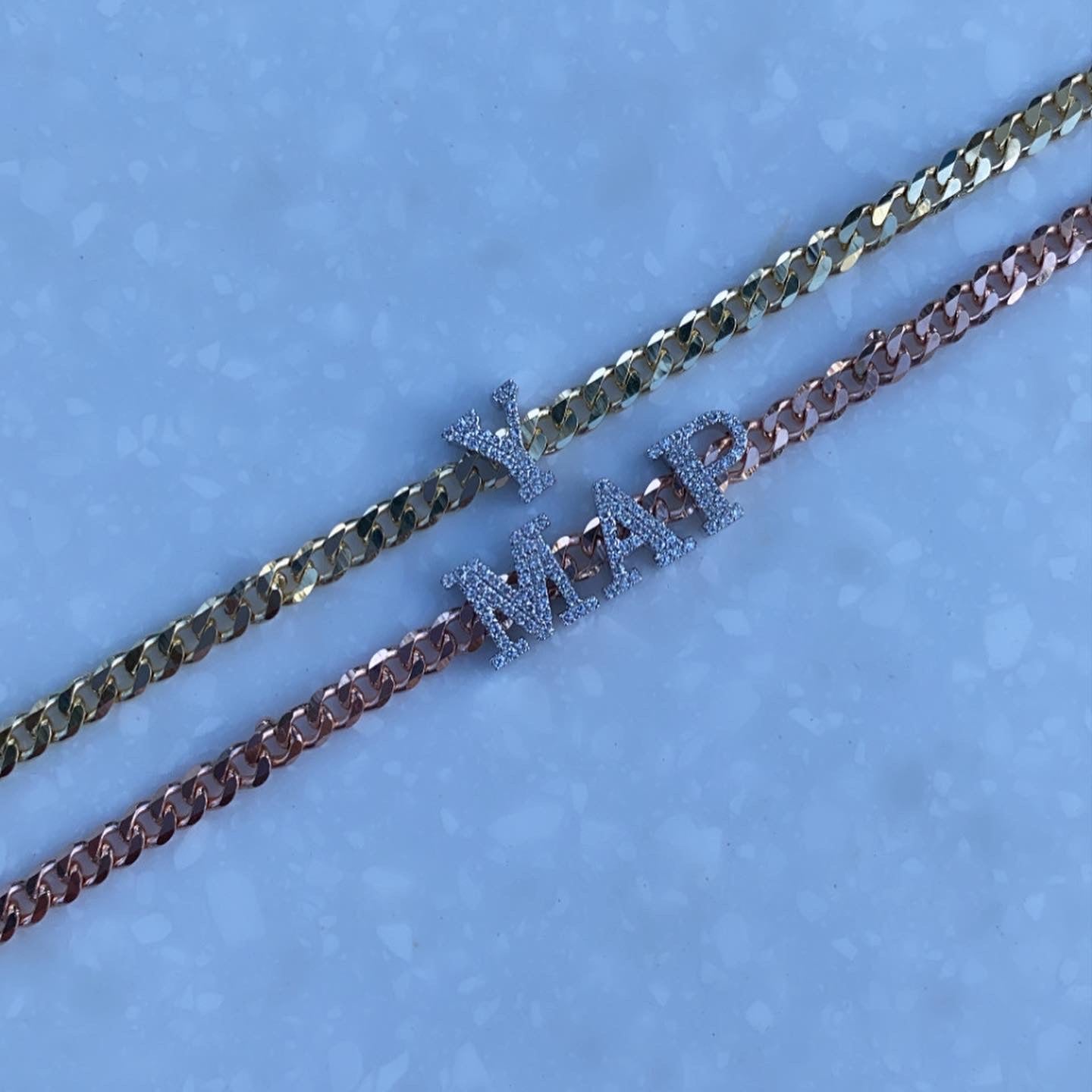 Sliding Initial Link Bracelet