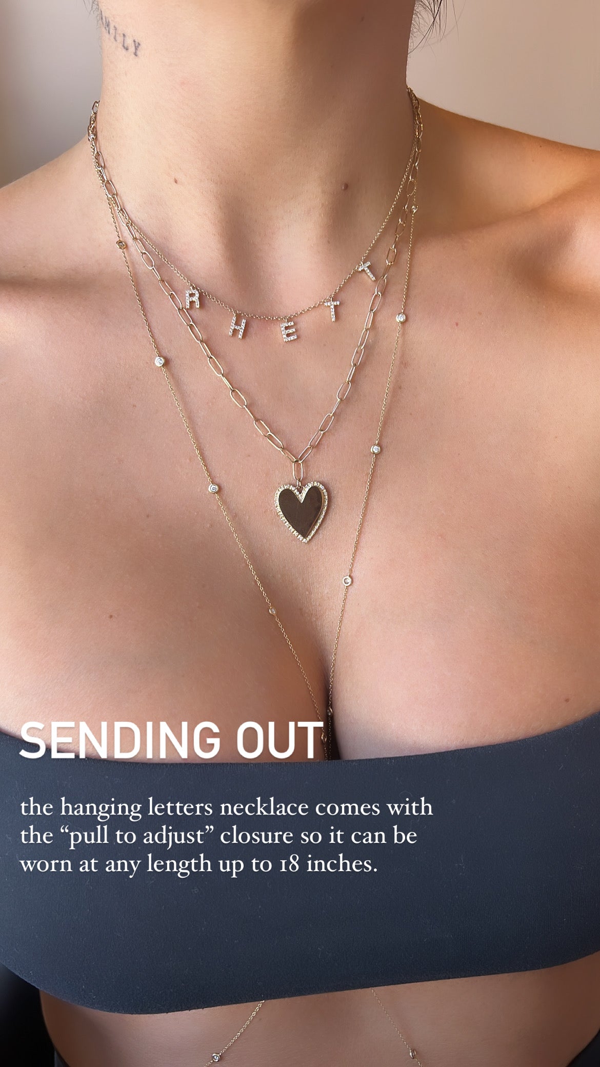 Hanging Letters Necklace