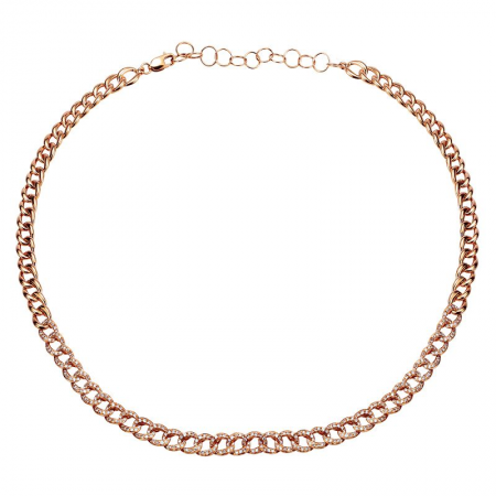 Center Pavé Link Necklace