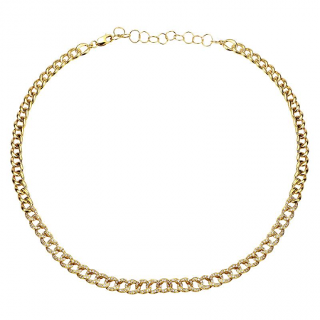 Center Pavé Link Necklace