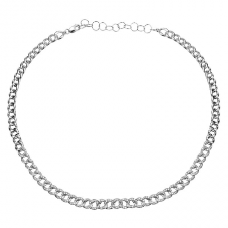 Center Pavé Link Necklace