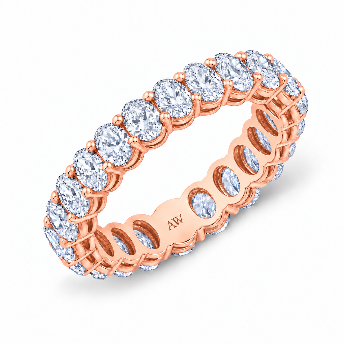 Small Oval Diamond Eternity Band