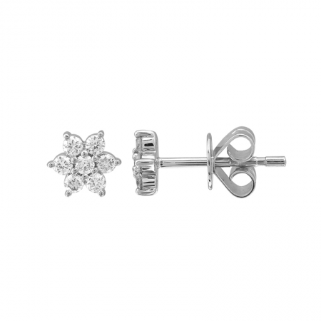 Diamond Flower Stud