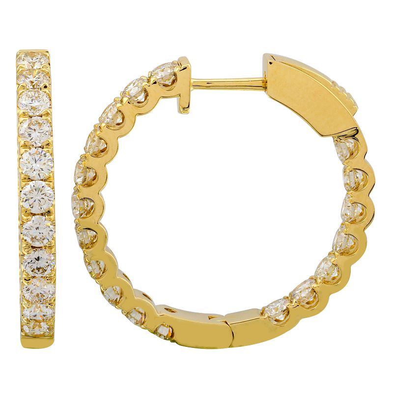 23mm Diamond In-And-Out Hoops