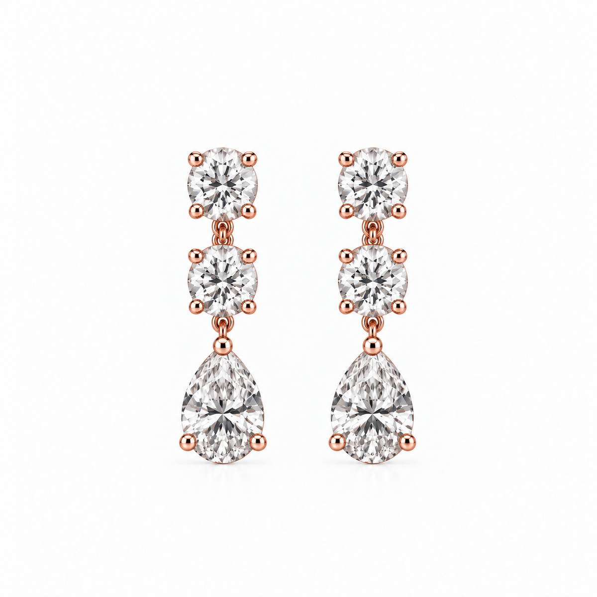 Grace Pear Double Drop Stud