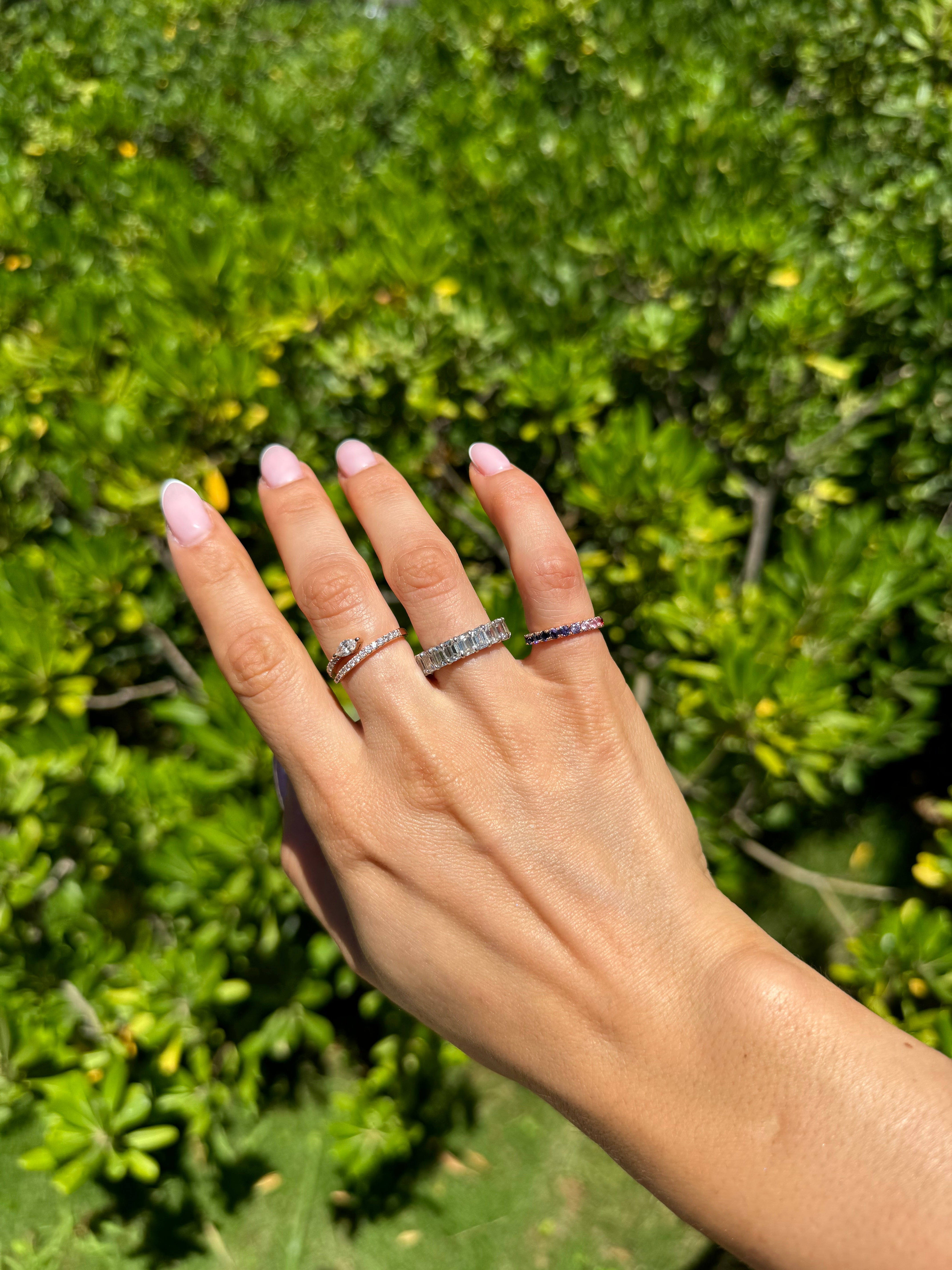 AW Eternity Rainbow Pinky Ring