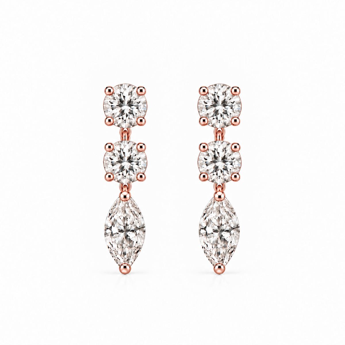 Grace Marquise Double Drop Stud