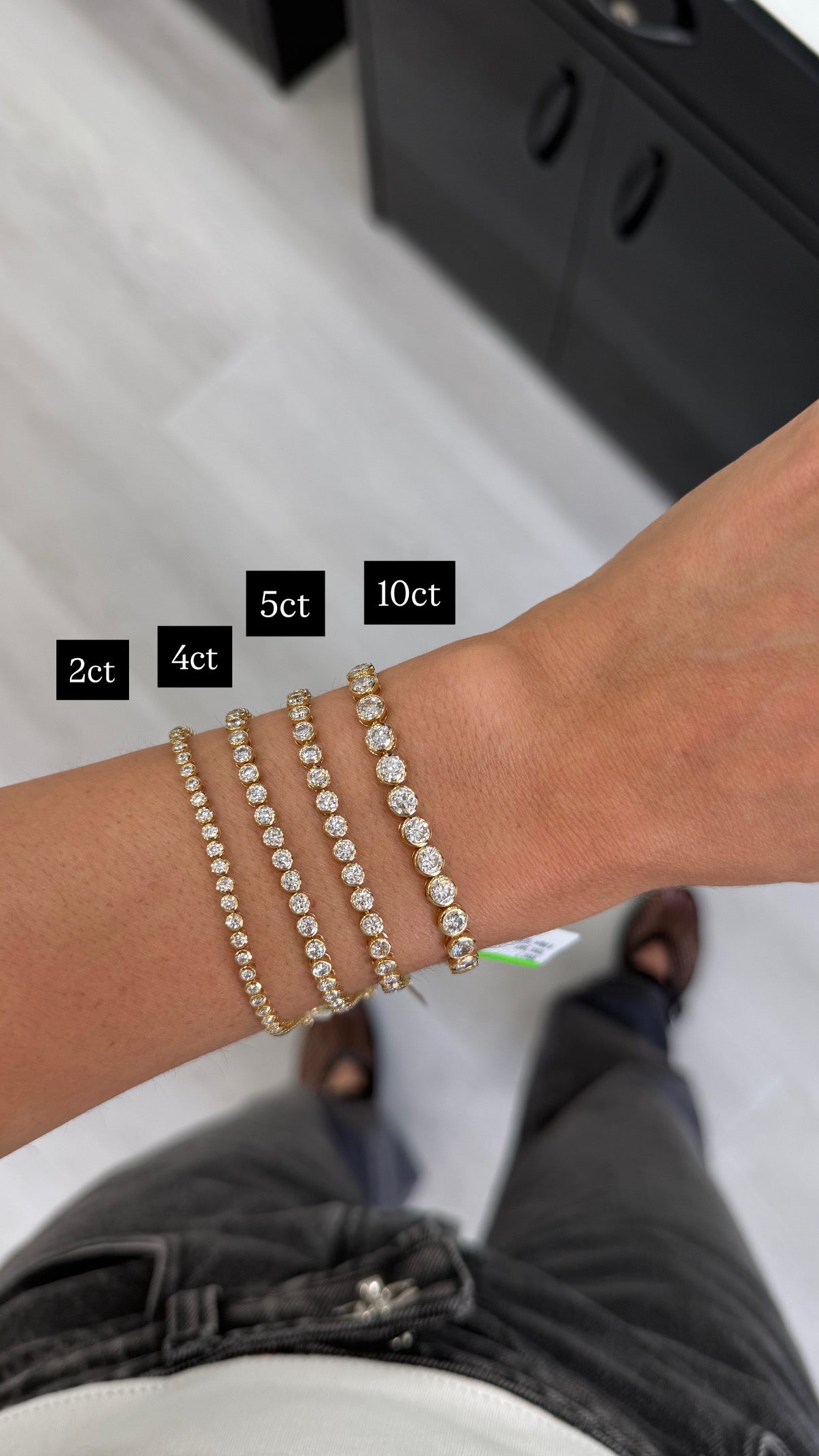 Lab Bezeled Tennis Bracelet