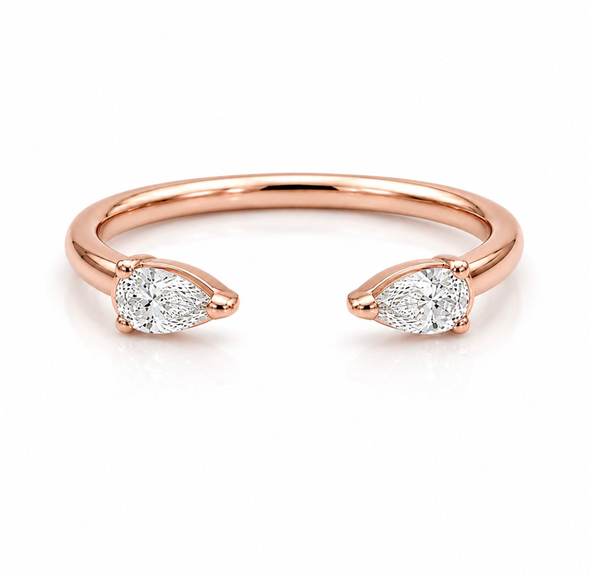 Open Double Pear Ring