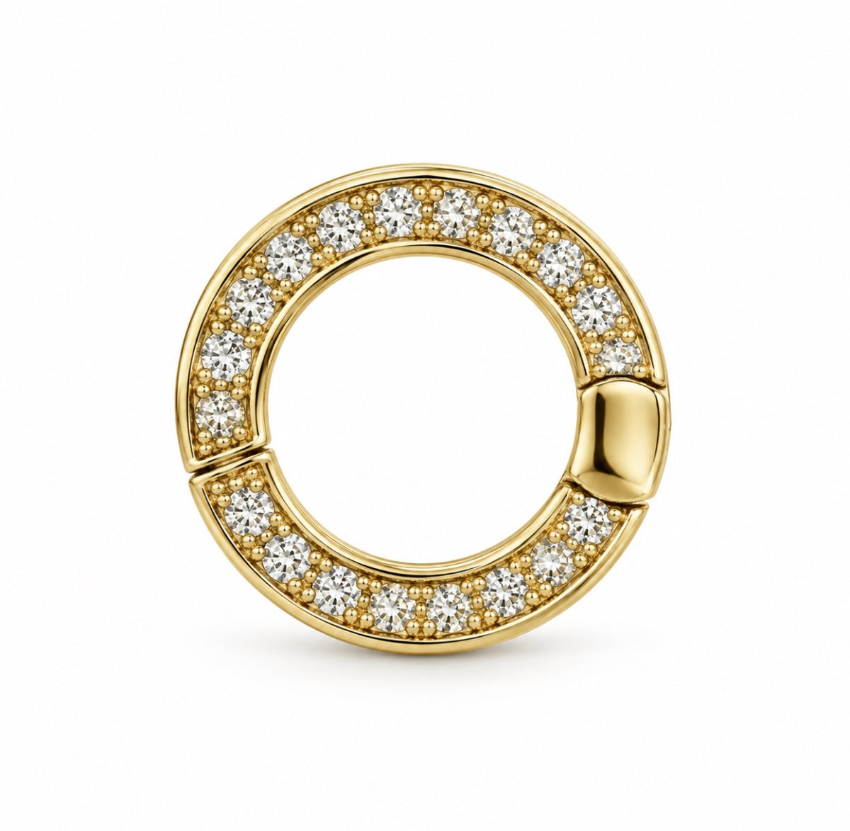 Diamond Round Enhancer Clasp