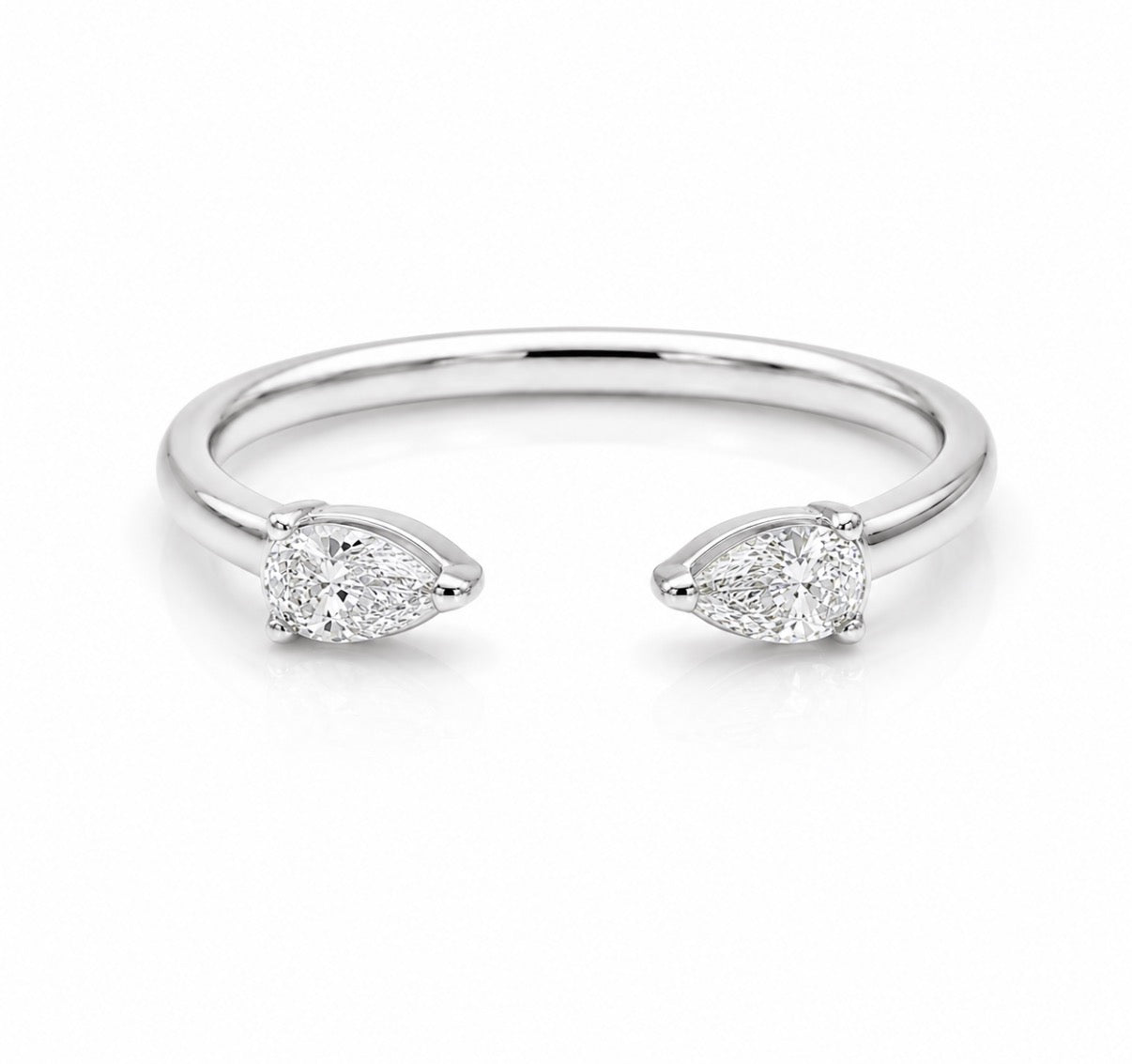 Open Double Pear Ring