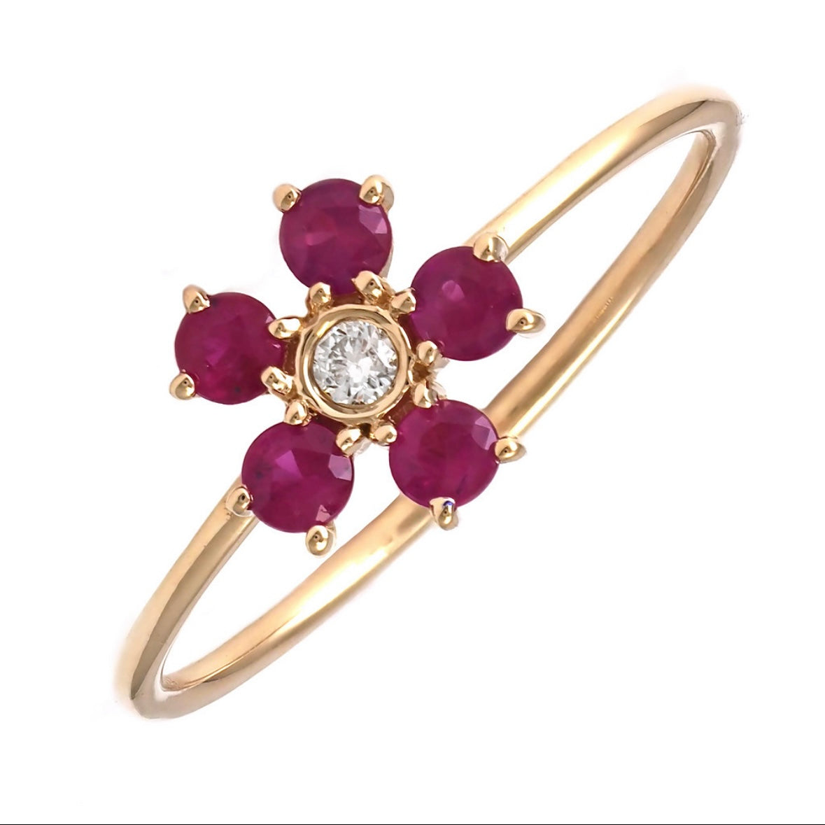 Gemstone Flower Ring