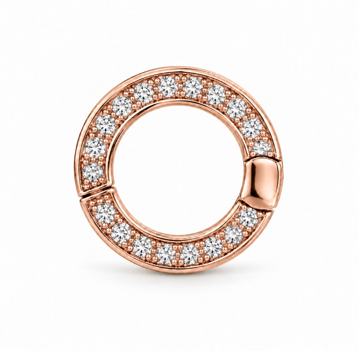 Diamond Round Enhancer Clasp