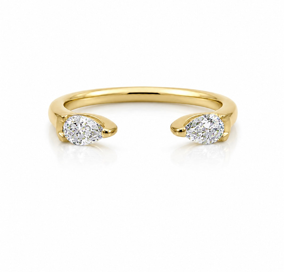 Open Double Pear Ring