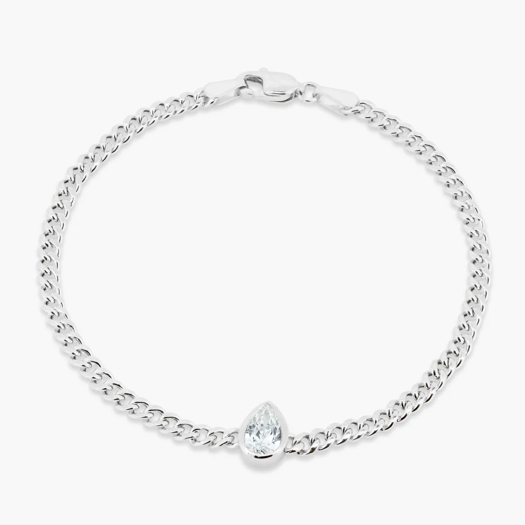 Diamond Bezeled Cuban Link Bracelet