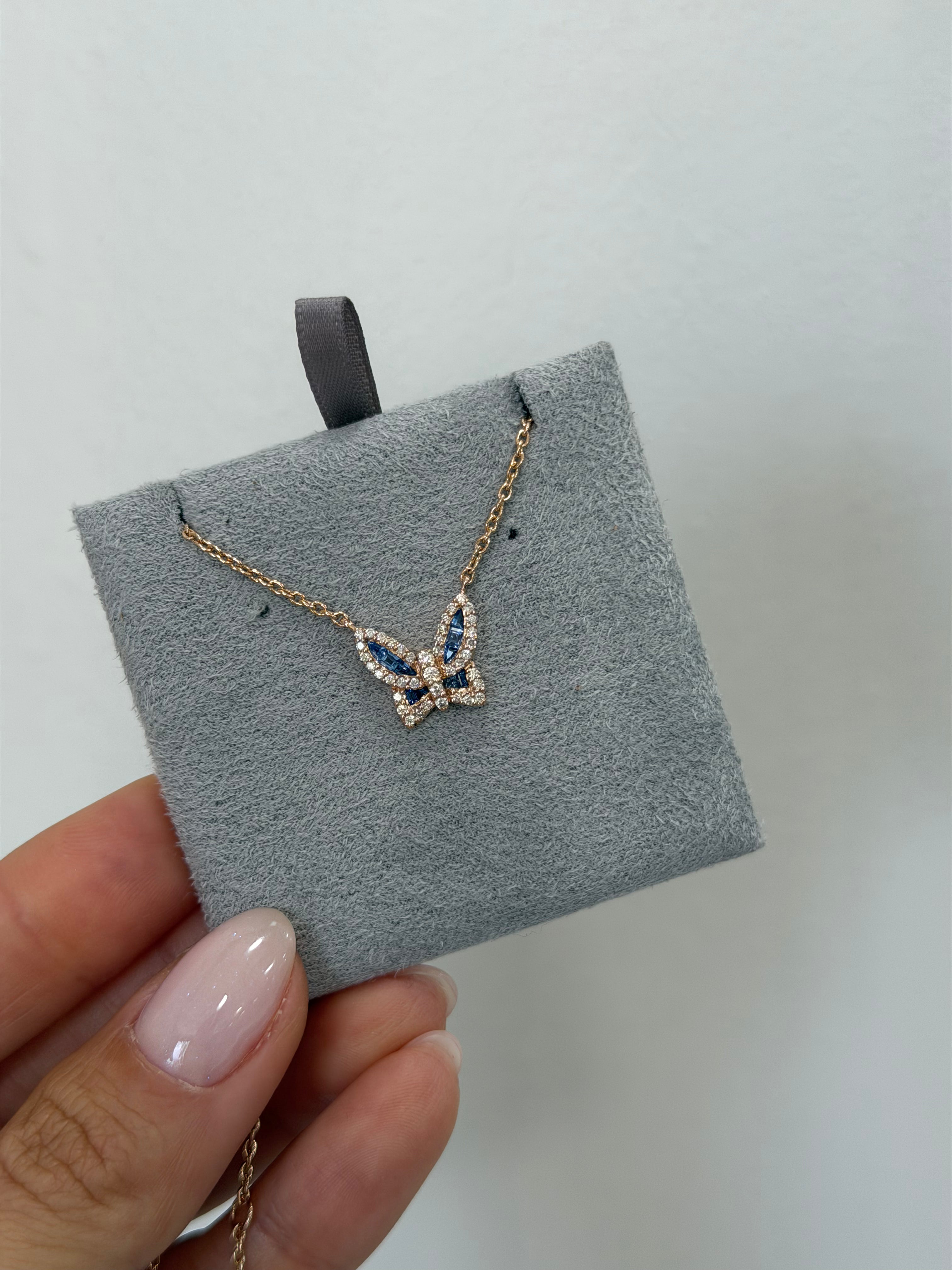18k butterfly necklace