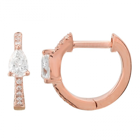 Diamond Pear Huggie
