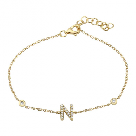 Mini Diamond Initial Bracelet
