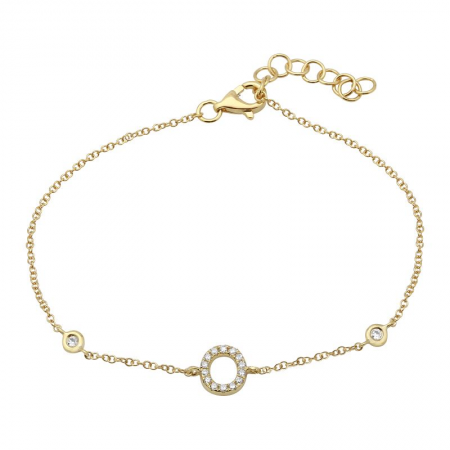 Mini Diamond Initial Bracelet