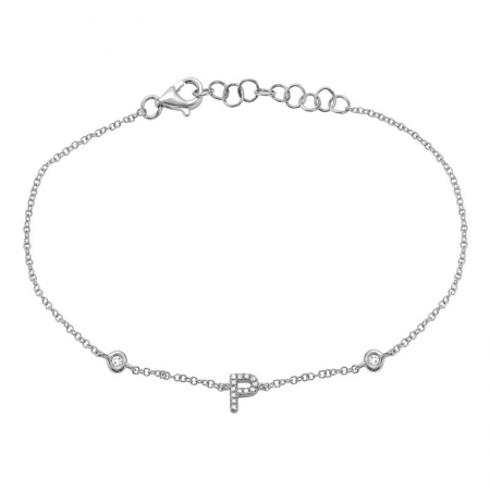 Mini Diamond Initial Bracelet