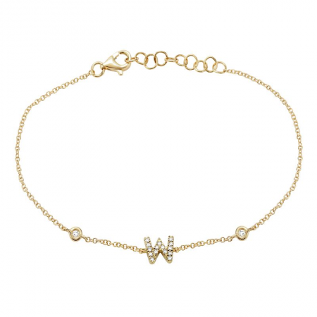 Mini Diamond Initial Bracelet