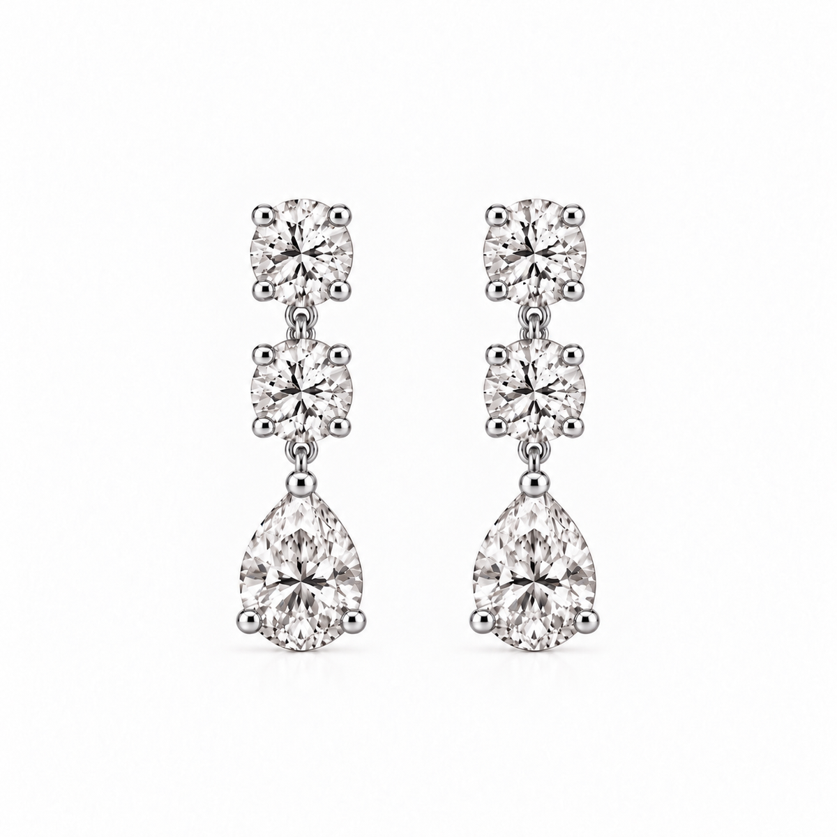 Grace Pear Double Drop Stud