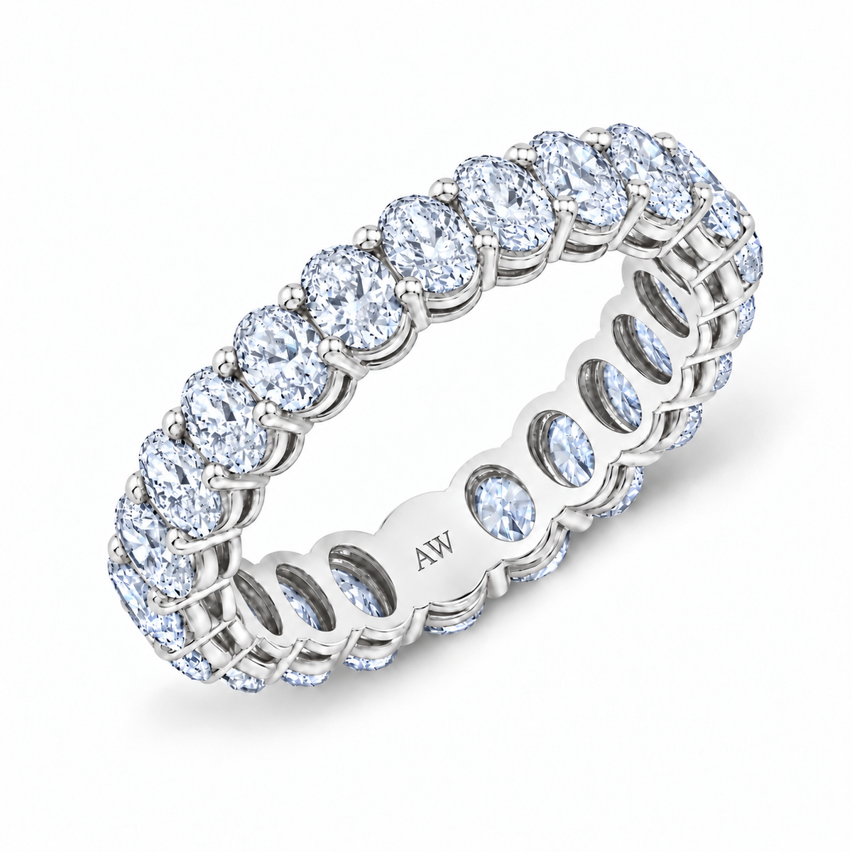 Small Oval Diamond Eternity Band