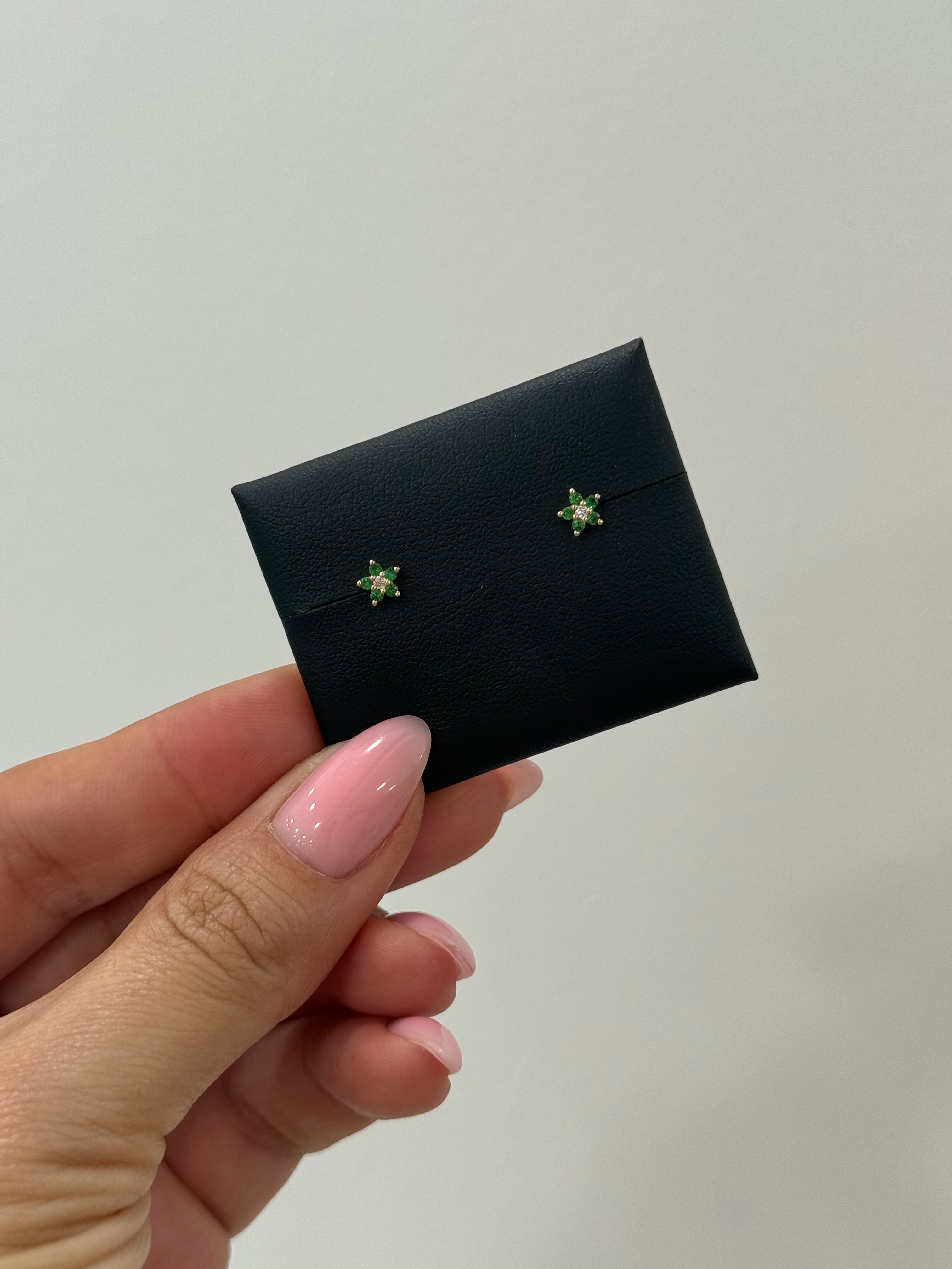Mini Gemstone Flower Flat Back