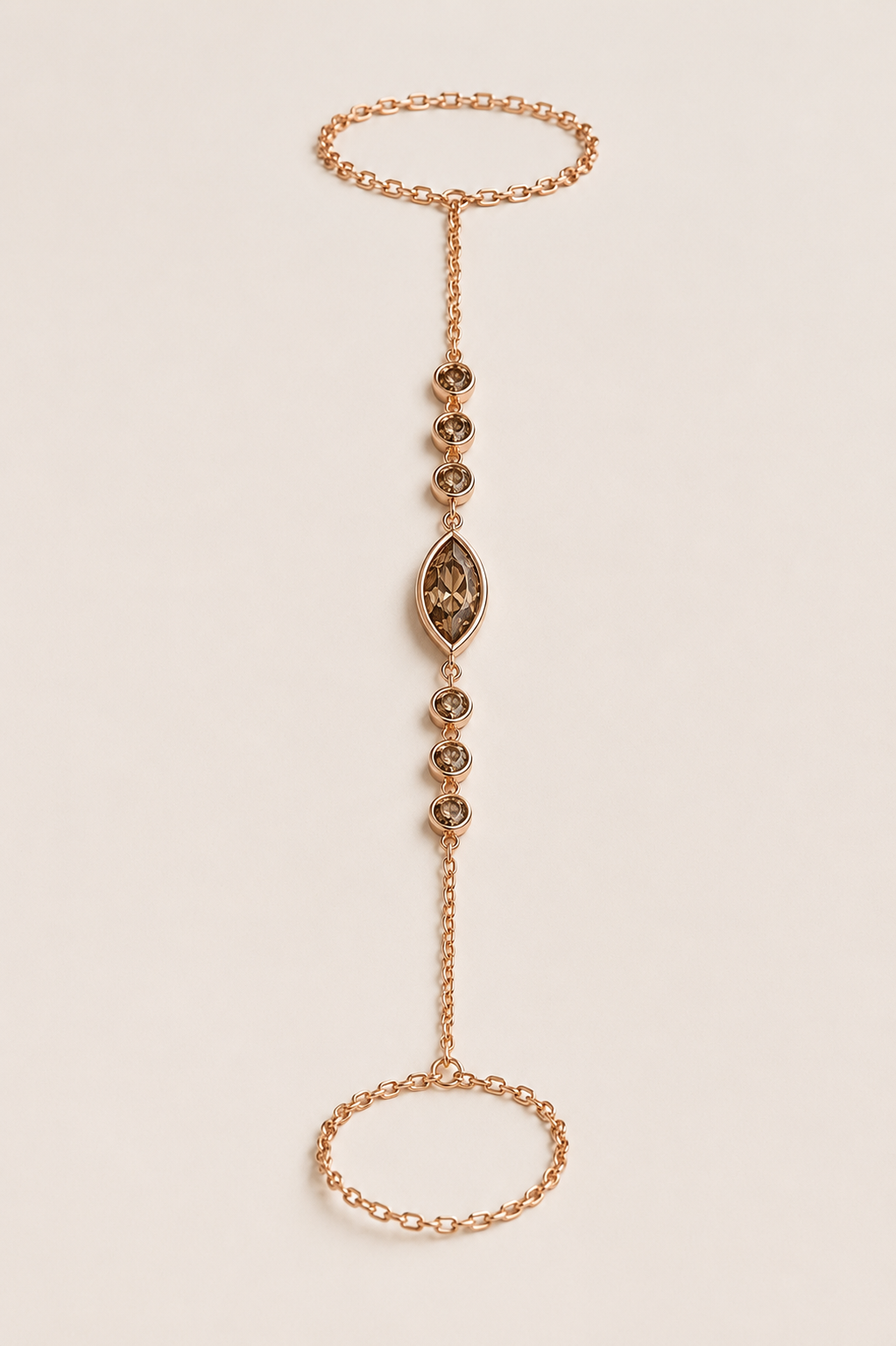 Brown diamond hand chain