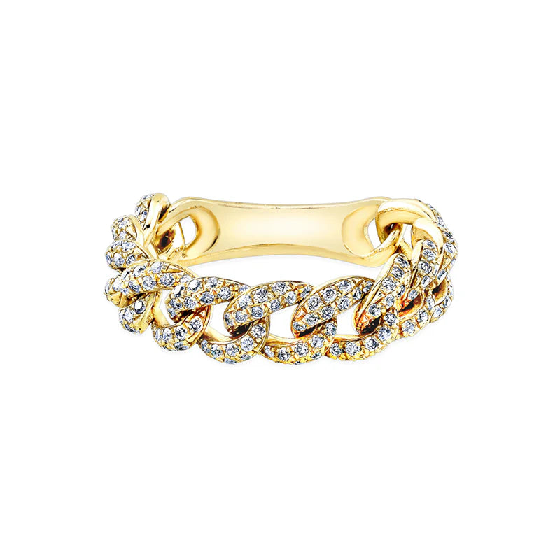 5mm Diamond Chain Link Ring