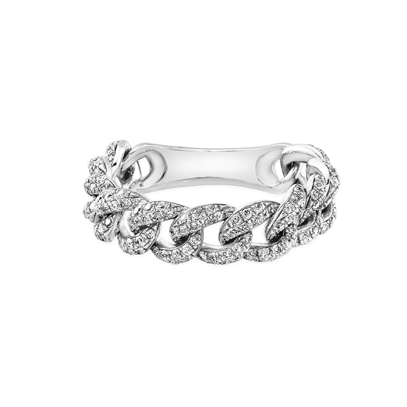 5mm Diamond Chain Link Ring