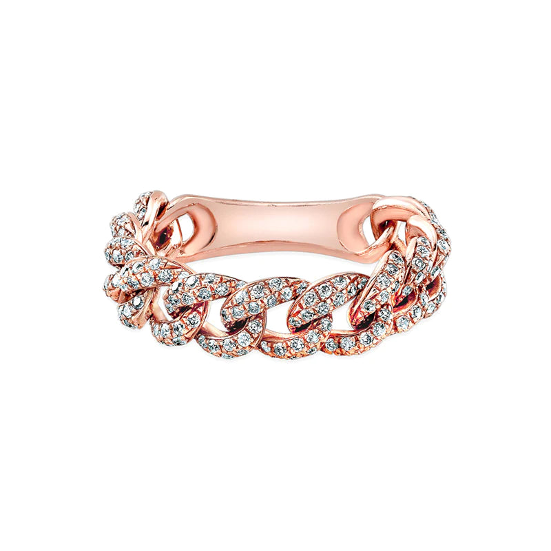 5mm Diamond Chain Link Ring