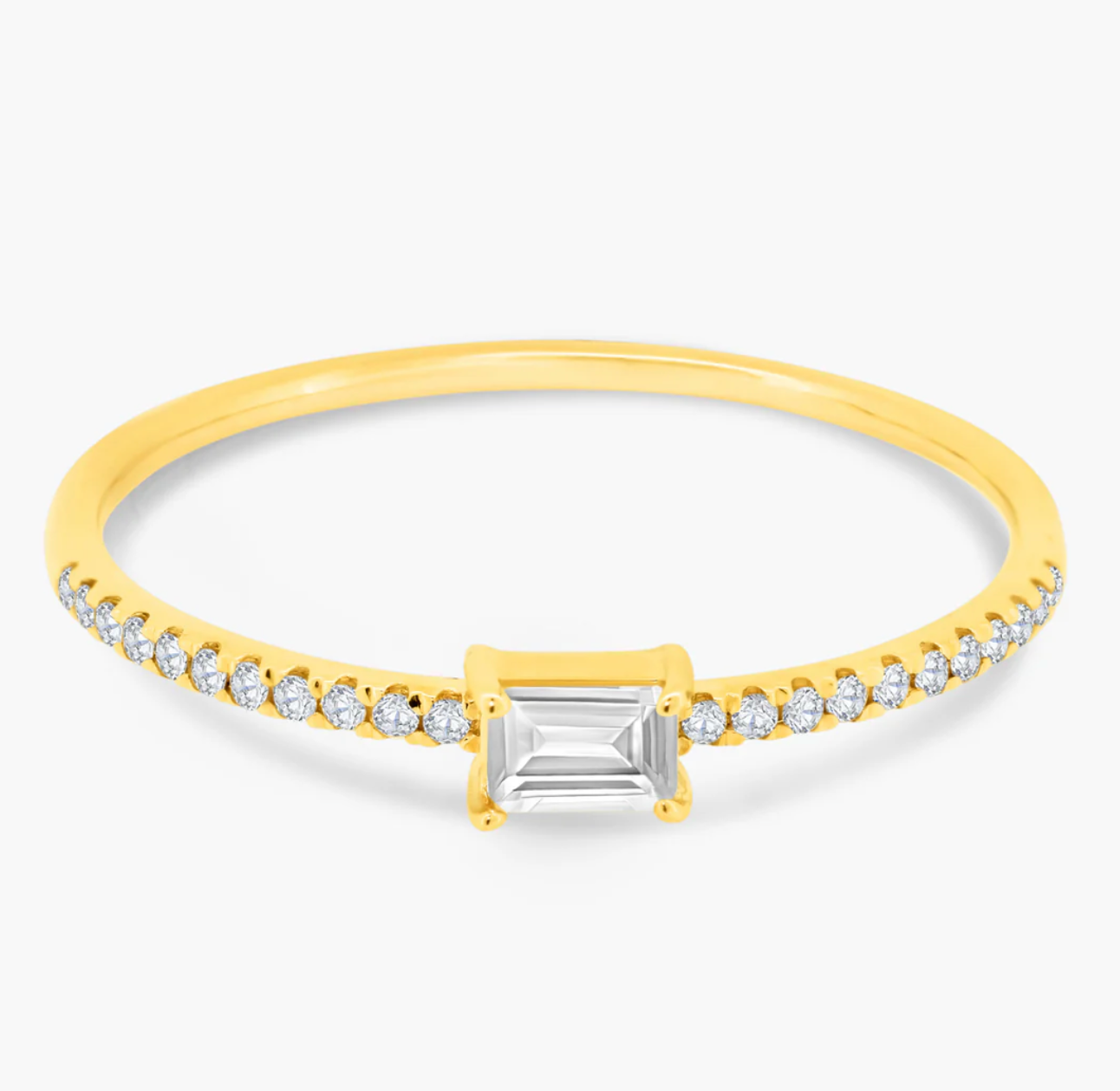 Fancy Cut + Pavé Band Ring