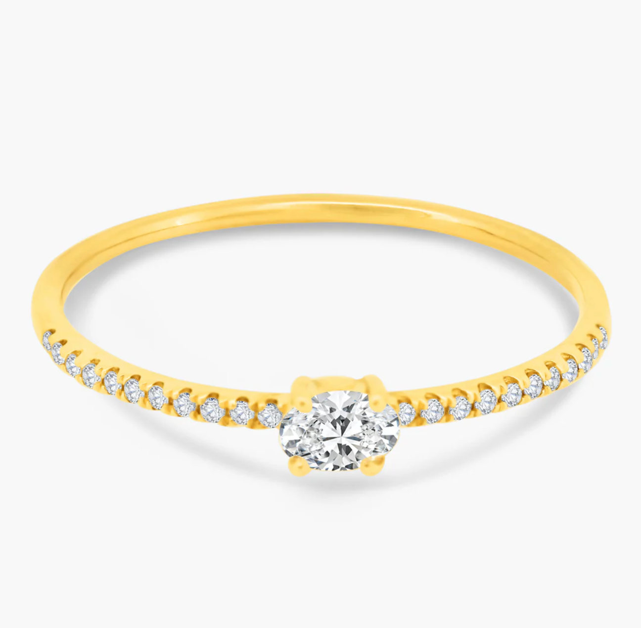 Fancy Cut + Pavé Band Ring