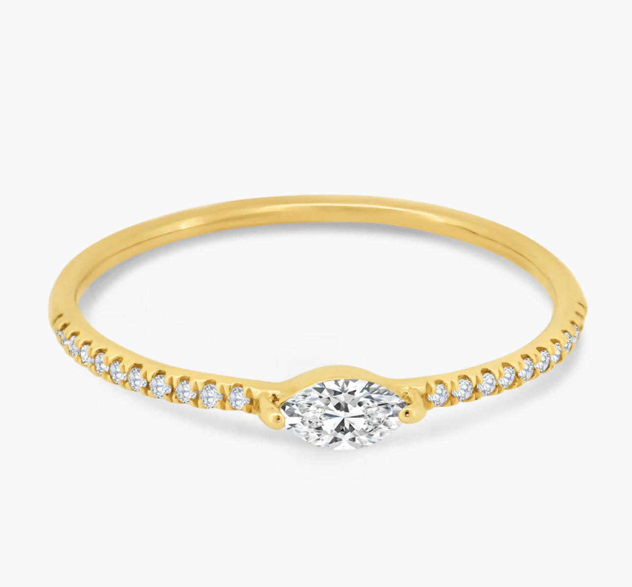 Fancy Cut + Pavé Band Ring