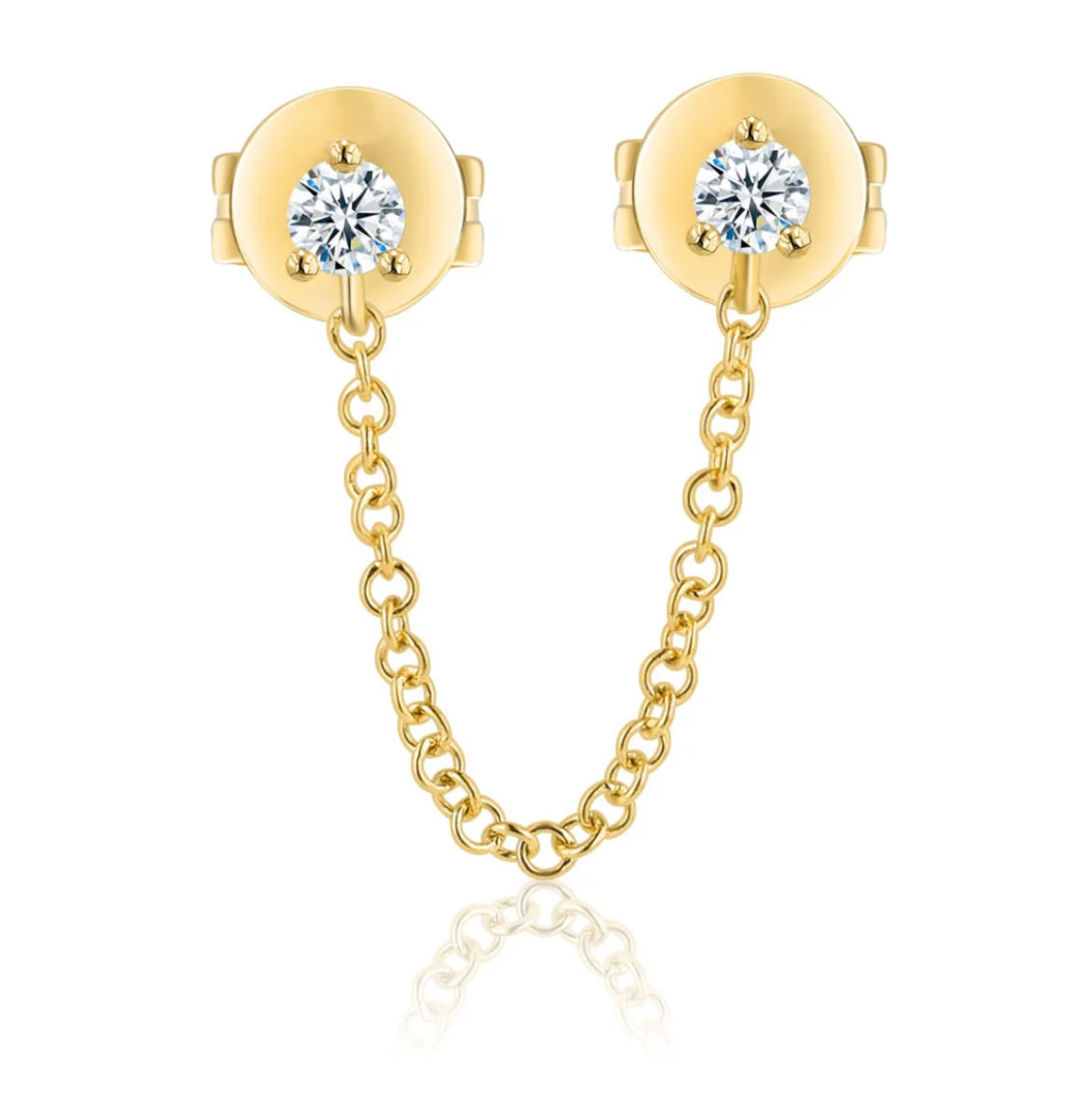 Chained Diamond Studs