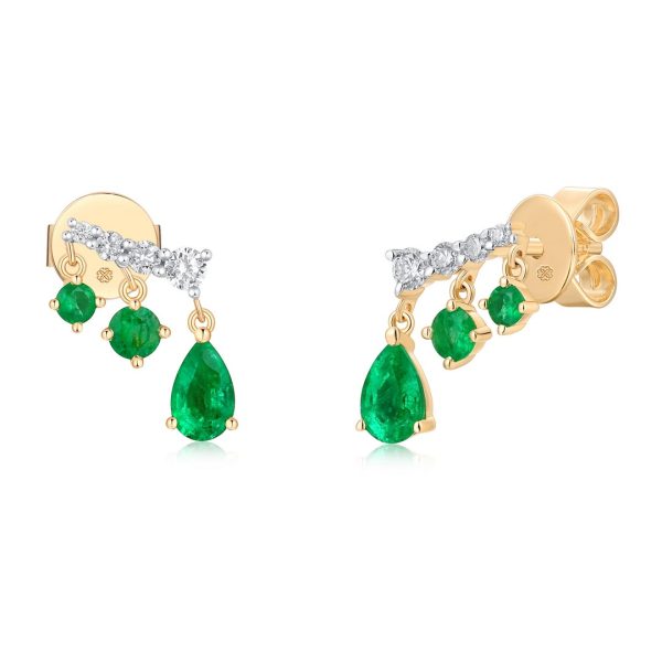 Drop Pear Slant Stud