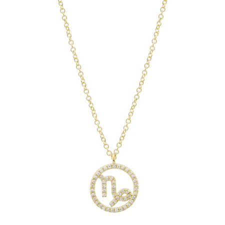 Round Horoscope Neckace