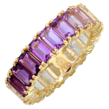 Amethyst Ombre Eternity Band