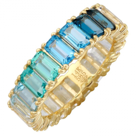 Blue Ombre Eternity Band