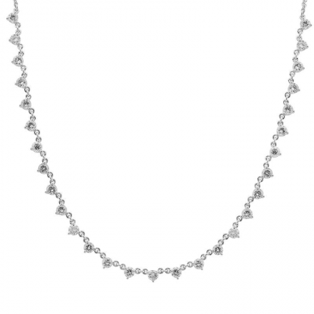 3 Prong Diamond Necklace