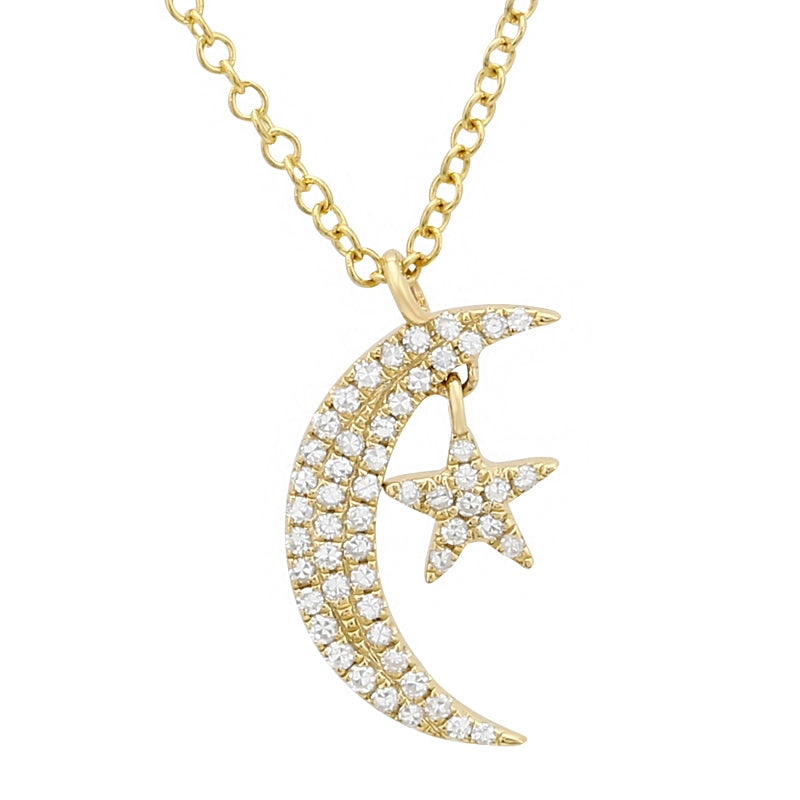 Moon + Star Necklace