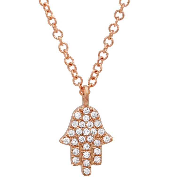 Micro Diamond Hamsa Necklace