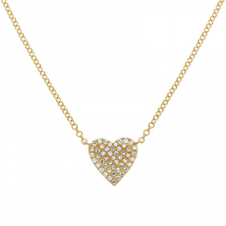 Small Pave Heart Necklace