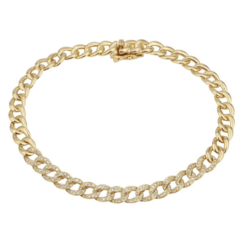 Center Pavé Link Bracelet