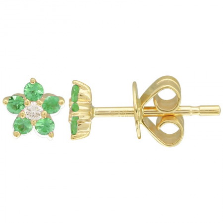 Mini Gemstone Flower Studs