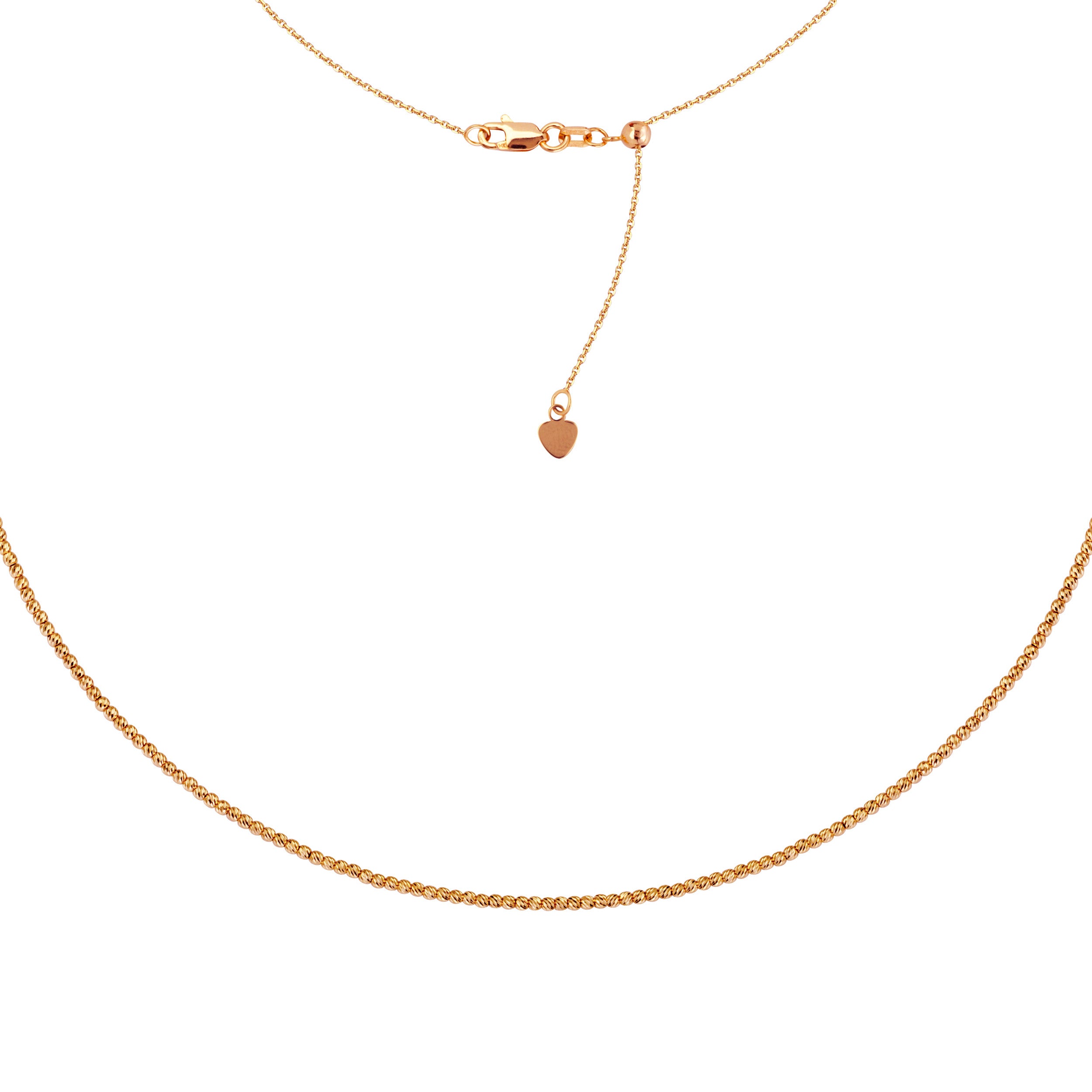 2mm Diamond Cut Bead Choker